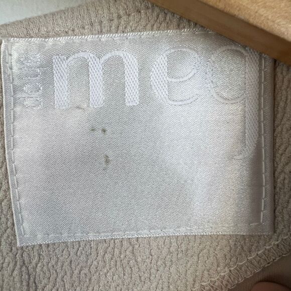 Vintage Made in Canada Meg Shop Large Faux Leather Long Bell Sleeve Mini Dress - Picture 14 of 16